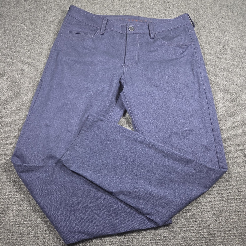 Rhone Pants Men 33 (FIT 34x28) Blue Commuter Straight Performance Stretch